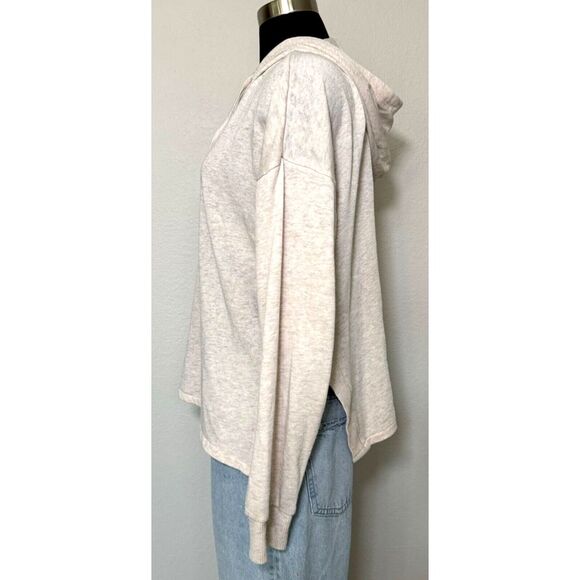 P.J. Salvage 1/4 Zip Sweater Hoodie Womens Medium Cream Long Sleeve - Picture 2 of 11